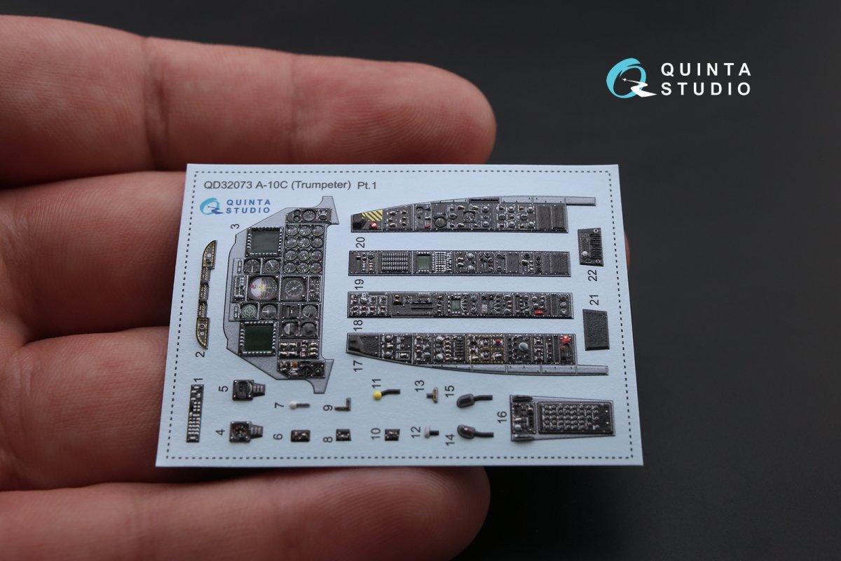 Quinta Studio QD32073 A-10C 3D-Printed &amp;amp; coloured Interior on decal paper (for Trumpeter kit) 1/32 – imagen 4