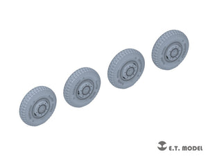 E.T. Model P35-105 WWII German Sd.Kfz.234 Large Diameter Weighted Wheels Type.5 1/35 – imagen 2