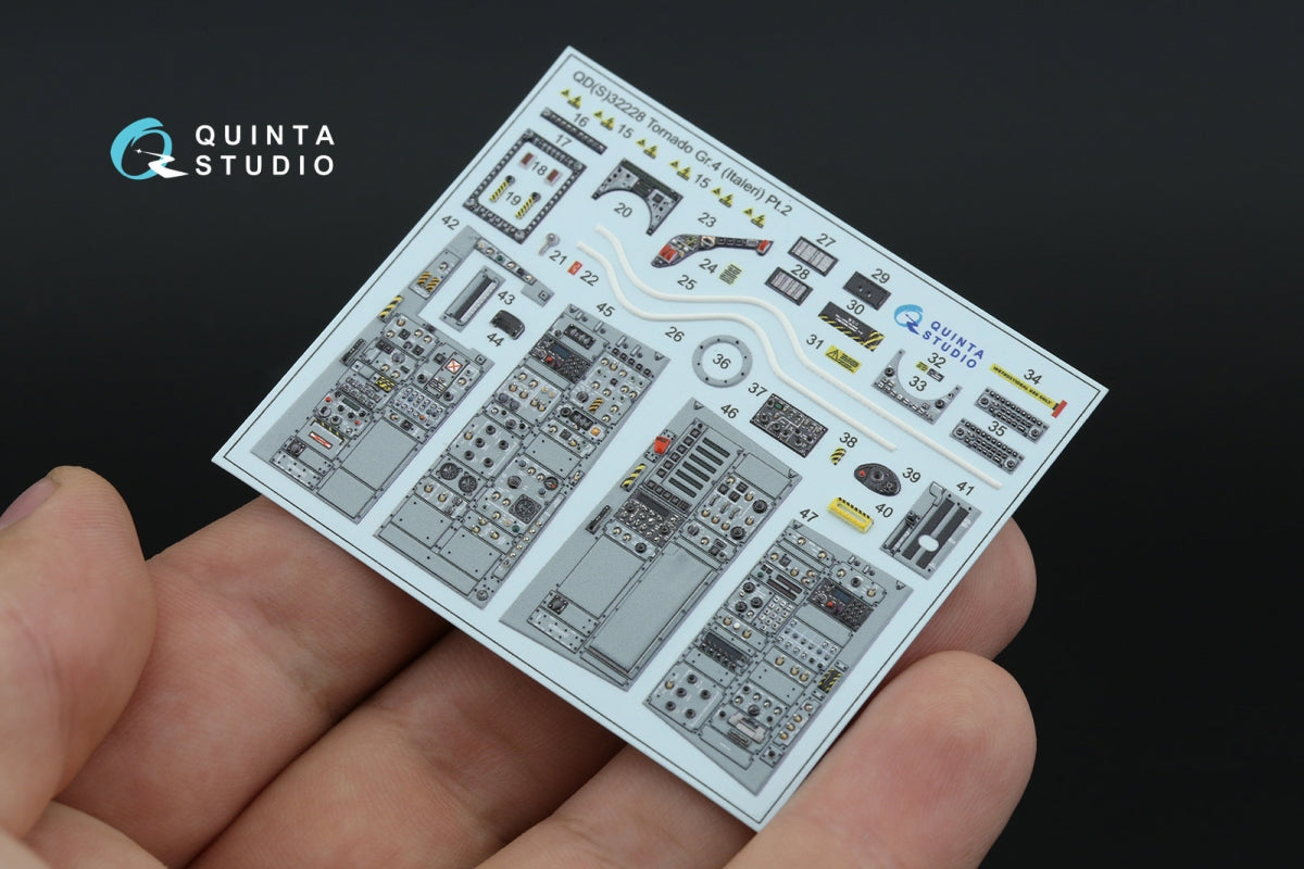 Quinta Studio QD+32228 Tornado Gr.4 3D-Printed &amp;amp; coloured Interior on decal paper (Italeri) (with 3D-printed resin parts) 1/32 – zdjęcie 4