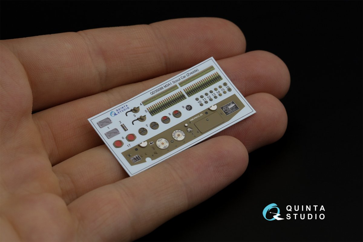 Quinta Studio QD35088 M3A1 Scout 3D-Printed &amp;amp; colored Interior on decal paper (Zvezda) 1/35 – image 9