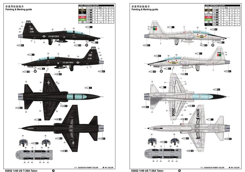 Trumpeter 02852 T-38A Talon 1/48 – imagen 4