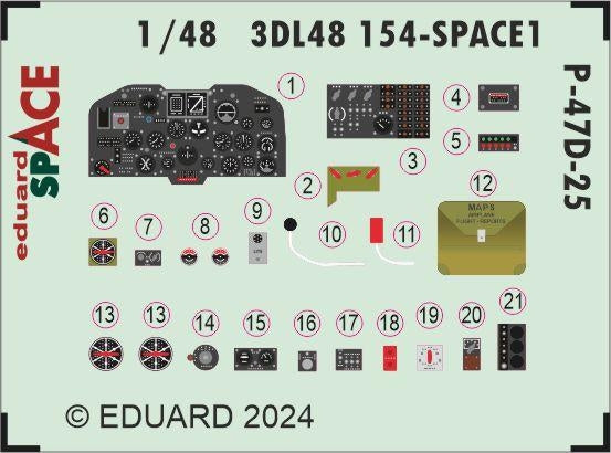 Eduard 3DL48154 P-47D-25 SPACE MINIART 1/48 – image 4