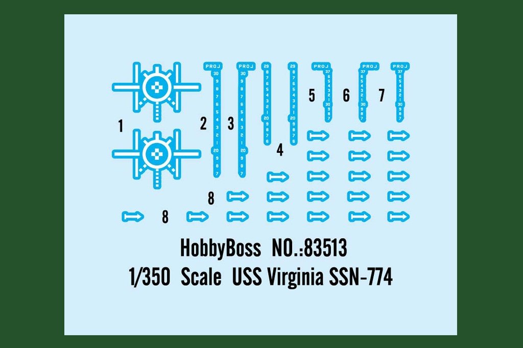 Hobby Boss 83513 USS Virginia SSN-774 1/350 – immagine 5