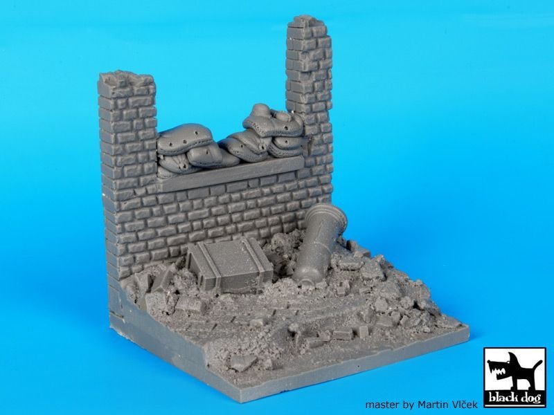 Black Dog D35014 Wall with sand bags base 1/35 – zdjęcie 6