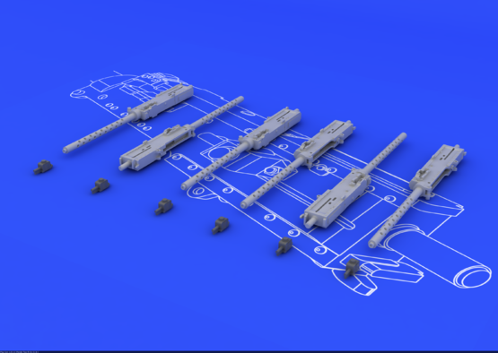 Eduard 648075 Browning M-2 guns (6pcs) 1/48 – zdjęcie 2