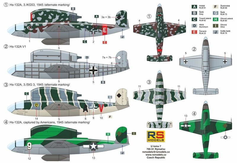 RS Models 92266 Henschel Hs-132 A 1/72 – imagen 6