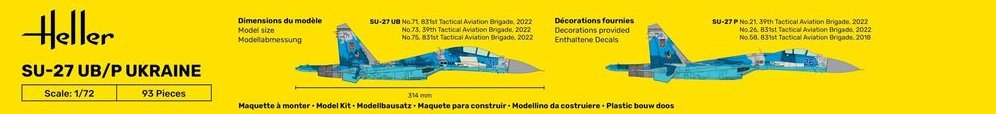 Heller 56371 Starter Set - SU-27 UB/P Ukraine 1/72 – imagen 3