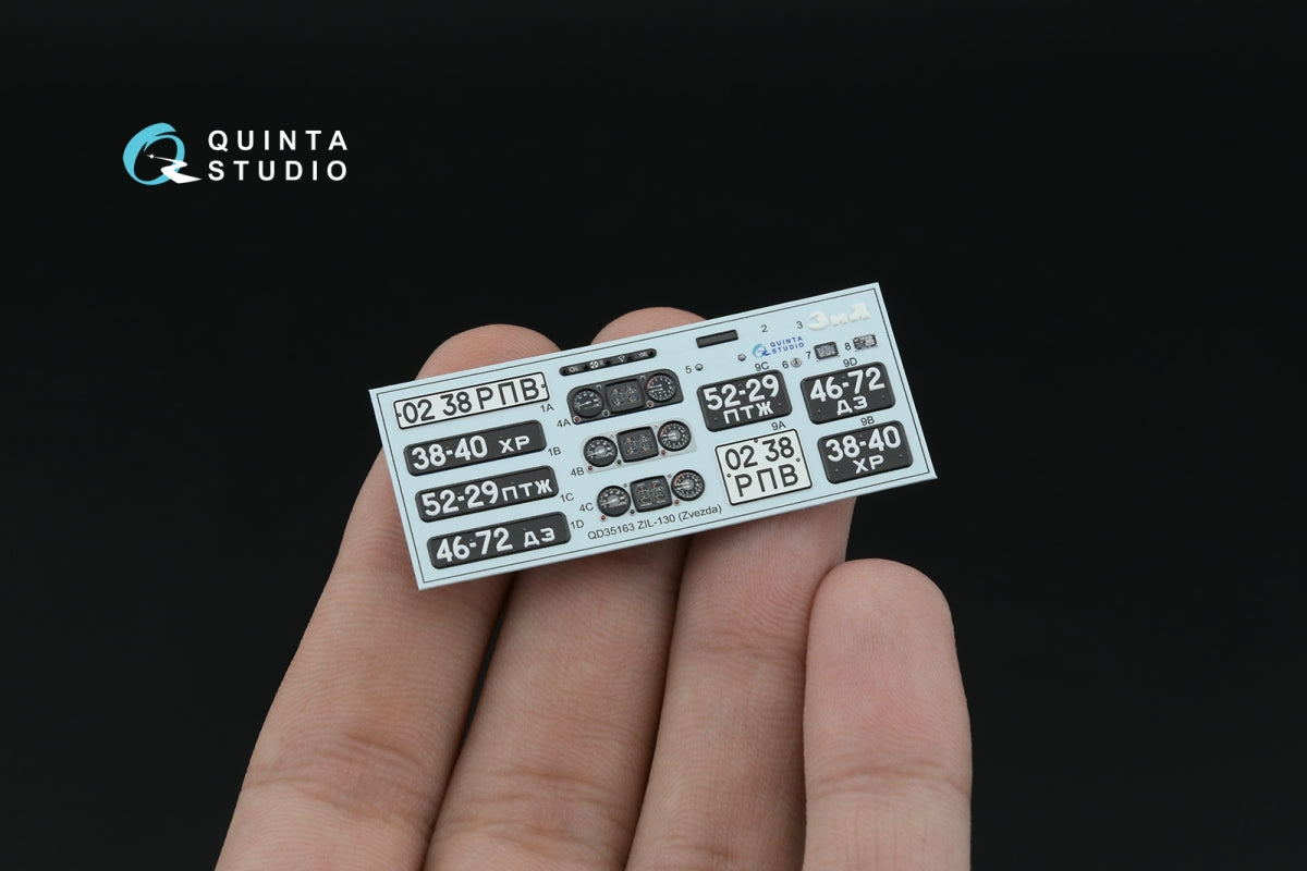Quinta Studio QD35163 ZiL-130 3D-Printed &amp;amp; coloured Interior on decal paper (Zvezda) 1/35 – imagen 5