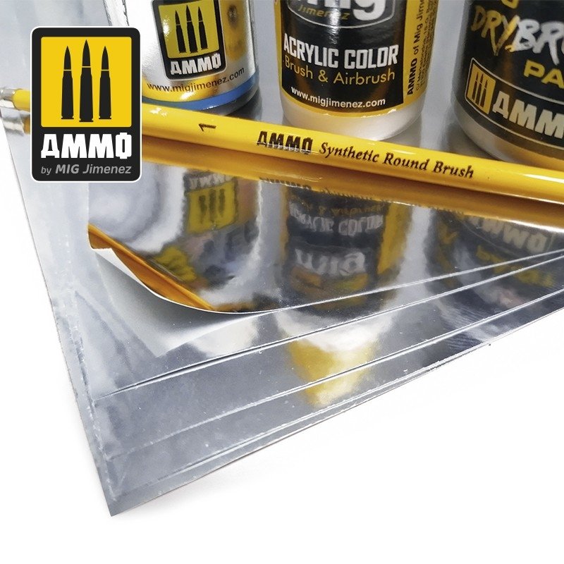 AMMO of Mig Jimenez 8248 CHROME SHEETS 280x195 mm