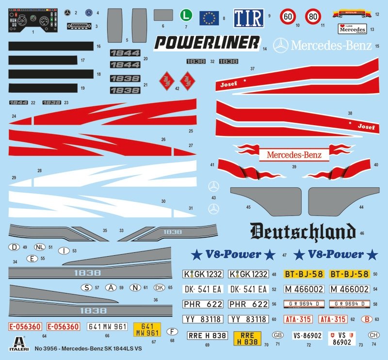 Italeri 3956 Mercedes Benz SK 1844 LS V8 1/24 – imagen 9