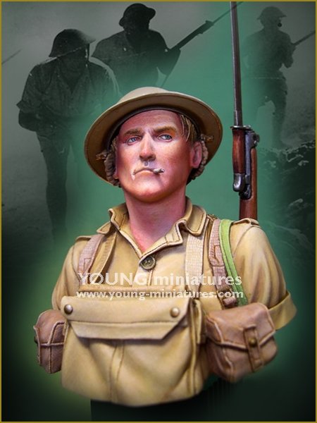Young Miniatures YM1859 Soldat britannique Bataille d'El Alamein 1942 1/10 