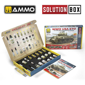 AMMO by Mig Jimenez 7728 SOLUTION BOX 22 – WWII USA ETO. Colors and Weathering System – imagen 2