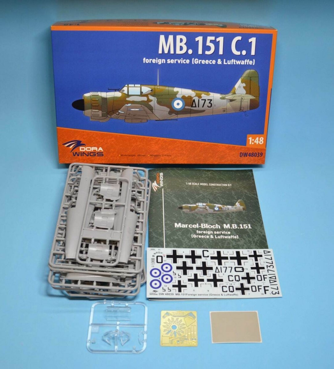 Dora Wings 48039 Marcel-Bloch MB.151 Hellenic AF / Luftwaffe 1/48 – Bild 2