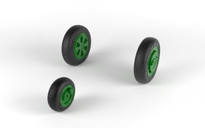 Armory Models AW48028 Mikoyan MiG-21 Fishbed wheels w/ weighted tires, mid production 1/48 – Bild 2