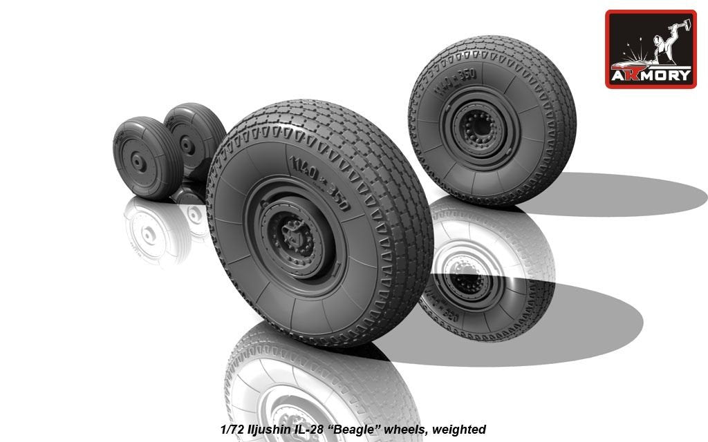 Armory Models AW72040 Iljushin IL-28 Beagle wheels, weighted 1/72 – zdjęcie 2