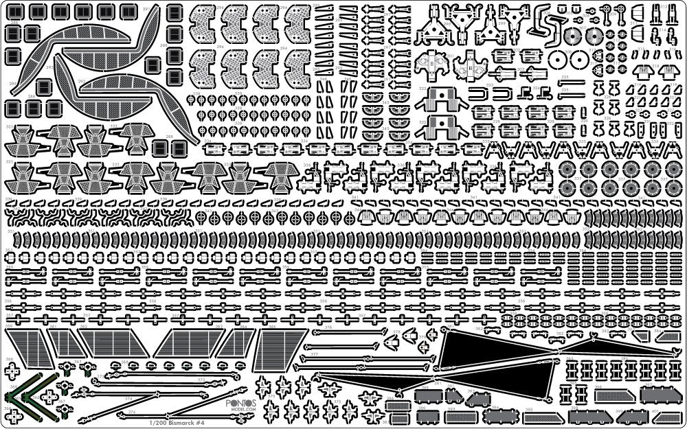 Pontos 22001F2 BISMARCK 1941 Detail Up Set Basic Ver.2 1/200 – imagen 5