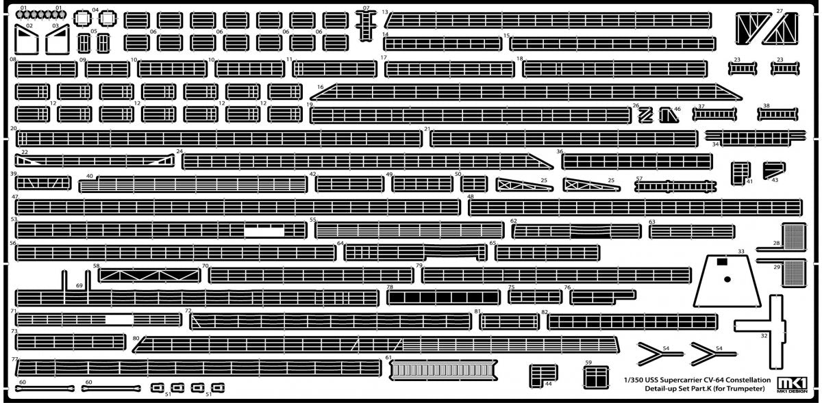 MK1 Design MS-35048 CV-64 Constellation Detail-up Part DX for Trumpeter 1/350 – Bild 22