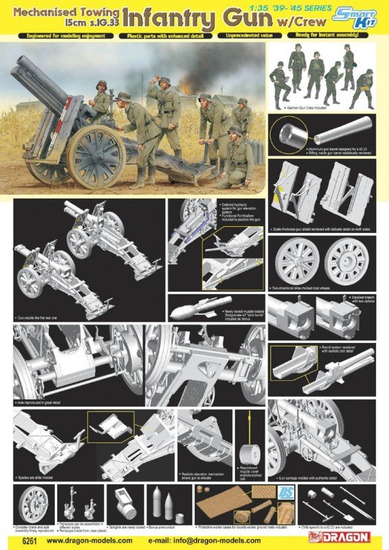 Dragon 6261 15cm Infantry Gun w. Crew 1/35 – imagen 2
