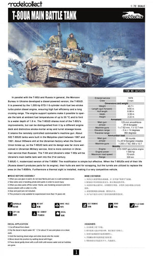 Modelcollect UA72062 Russian T-80UA Main Battle Tank 1/72 – imagen 2