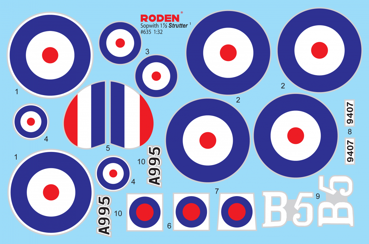 Roden 635 Sopwith 11/2 Strutter 1/32 – imagen 3
