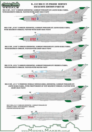 ModelMaker Decals D48152 MiG-21 in Polish service exclusive edition part III 1/48 – imagen 6
