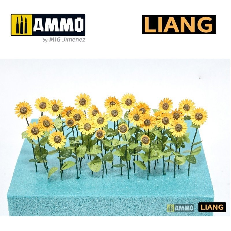 Liang 0101 Paper Sunflowers for Dioramas (laser+ 3D print parts) – imagen 3