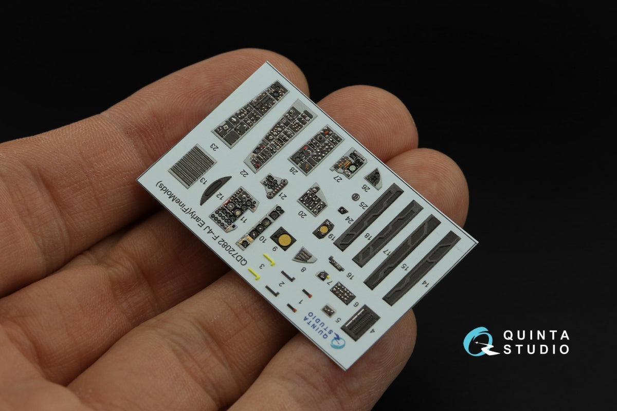 Quinta Studio QD72082 F-4J Early 3D-Printed &amp;amp; coloured Interior on decal paper (Fine Molds) 1/72 – Bild 5