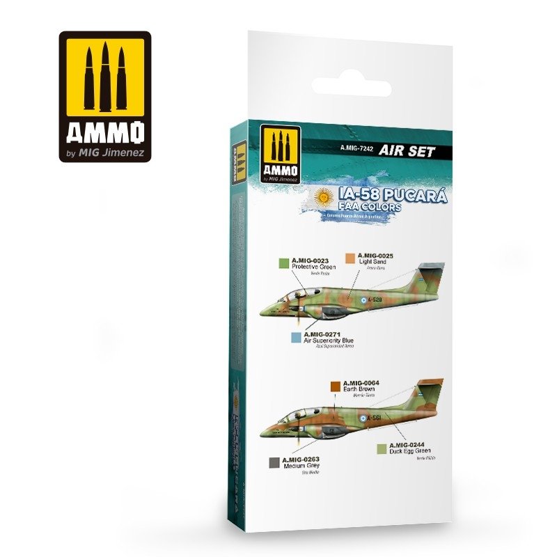 AMMO of Mig Jimenez 7242 IA-58 PUCARÁ FAA COLORS SET 6x17ml – imagen 2