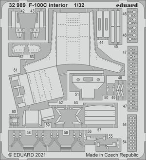 Intérieur du F-100C Eduard 32989 TRUMPETER 1/32