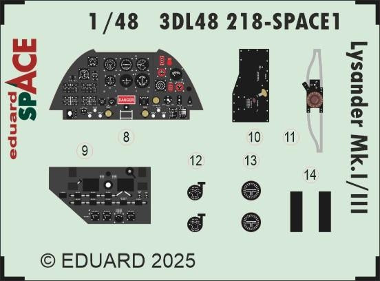 Eduard 3DL48218 Lysander Mk. I/III SPACE AIRFIX 1/48 – zdjęcie 3