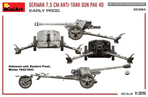 MiniArt 35394 GERMAN 7.5CM ANTI-TANK GUN PAK 40. EARLY PROD 1/35 – Bild 11