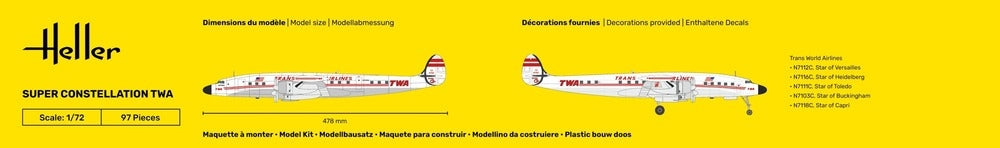 Heller 58391 Super Constellation TWA - Starter Kit 1/72 – zdjęcie 6