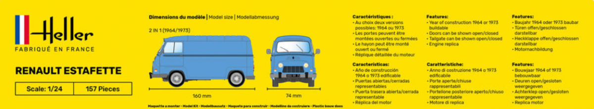 Heller 80743 Renault Estafette New Mould 1/24 – immagine 3
