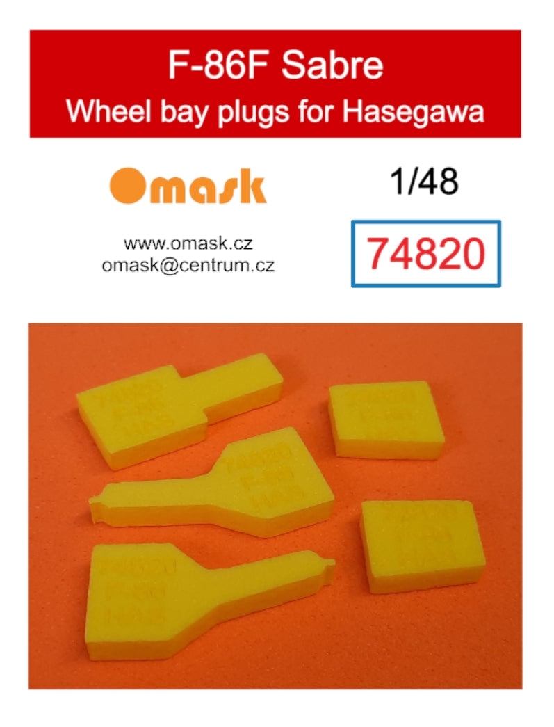 Omask 74820 F-86F Saber wheel bay plugs (for Hasegawa) 1/48