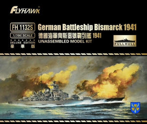 FlyHawk Model FH1132S German Battleship Bismarck 1941 Deluxe Edition 1/700
