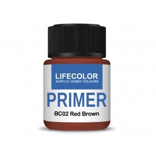 Lifecolor BC02 Acrylic Primer Red Brown 22ml – immagine 2