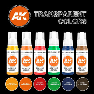 AK Interactive AK11758 COULEURS TRANSPARENTES ENSEMBLE 6 x 17 ml – image 2