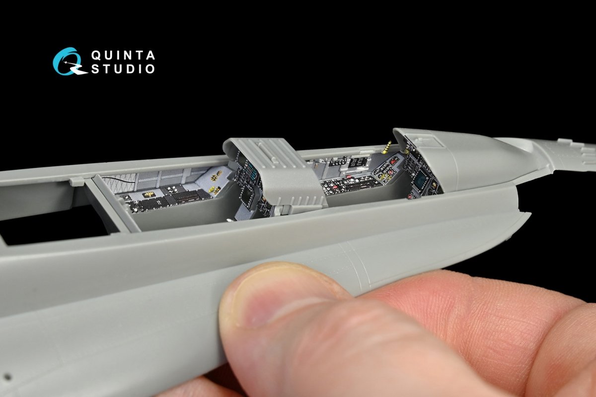 Quinta Studio QD48145 F/A-18B 3D-Printed &amp;amp; coloured Interior on decal paper (for Kinetic kit) 1/48 – immagine 7