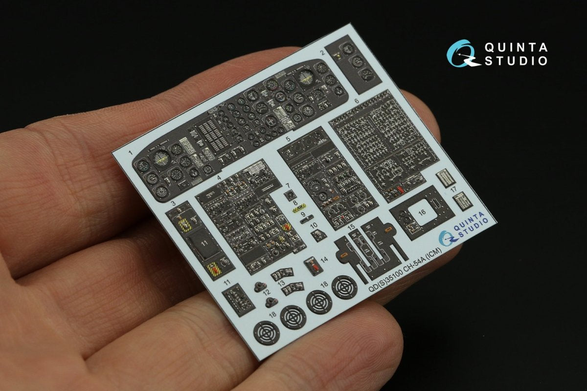 Quinta Studio QDS-35100 CH-54A 3D-Printed &amp;amp; coloured Interior on decal paper (ICM) (Small version) 1/35 – imagen 8
