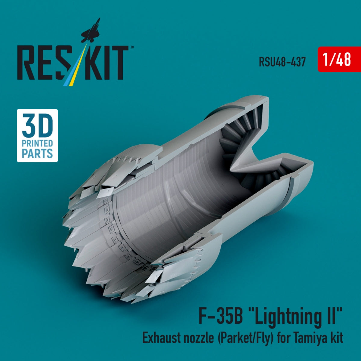 RESKIT RSU48-0437 F-35B &amp;quot;Lightning II&amp;quot; exhaust nozzle (Parked/Fly) for Tamiya kit (3D printed) 1/48 – immagine 2