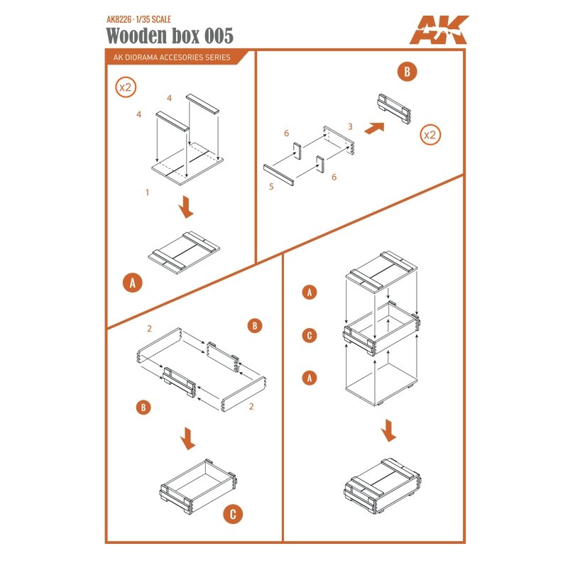 AK Interactive AK8226 LASER CUT WOODEN BOX 005 (9 UNITS) – image 4