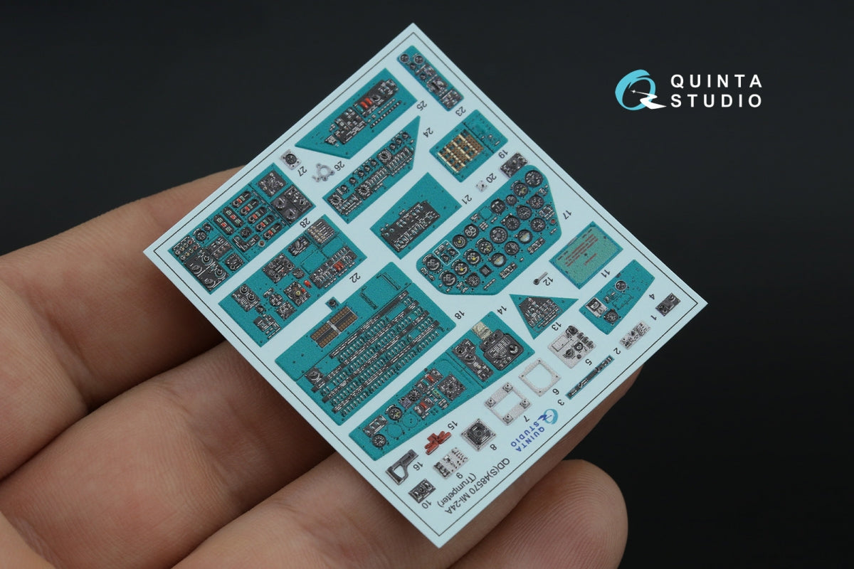 Quinta Studio QDS-48570 Mi-24A 3D-Printed &amp;amp; coloured Interior on decal paper (Trumpeter) (small version) 1/48 – imagen 2
