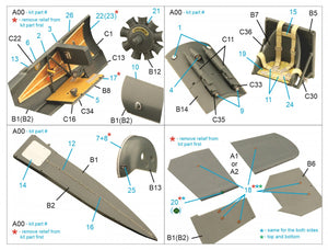 Quinta Studio QD48298 Fokker EV-DVIII 3D-Printed &amp;amp; coloured Interior on decal paper (Eduard) 1/48 – imagen 11