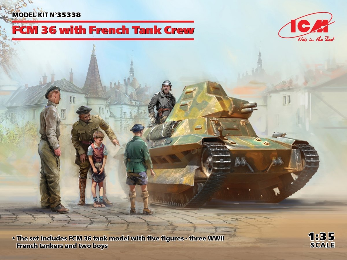 ICM 35338 FCM 36 avec équipage de char français 1/35