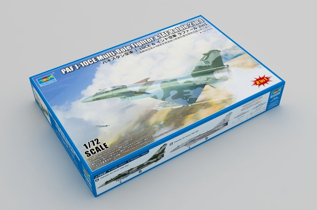 Trumpeter 01690 PAF J-10CE Multi-Role Fighter &amp; IAF Rafale 2 in 1 1/72