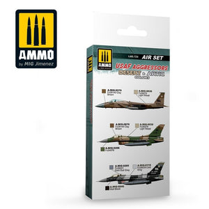 Munitions Mig Jimenez 7234 USAF AGGRESSORS, couleurs désert et arctique, lot de 6 x 17 ml – image 2
