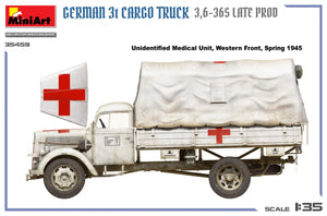 MiniArt 35459 German 3t Cargo Truck 3.5-36s Late Production 1/35 – immagine 17
