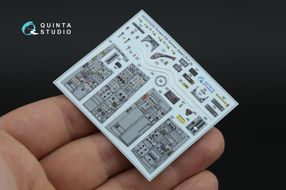 Quinta Studio QD+32229 Tornado IDS German 3D-Printed &amp;amp; coloured Interior on decal paper (Italeri) (with 3D-printed resin parts) 1/32 – immagine 8