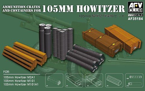 AFV Club 35184 Ammunition crates and containers 105mm Howitzer 1/35