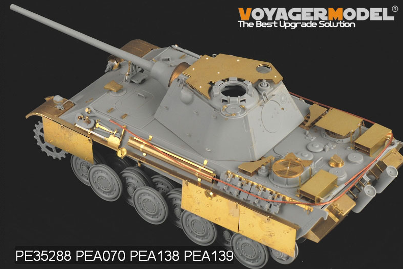 Jupes latérales Voyager Model PEA138 pour maquette DRAGON de Panther G/F/II allemand de la Seconde Guerre mondiale (production tardive) au 1/35 – image 3